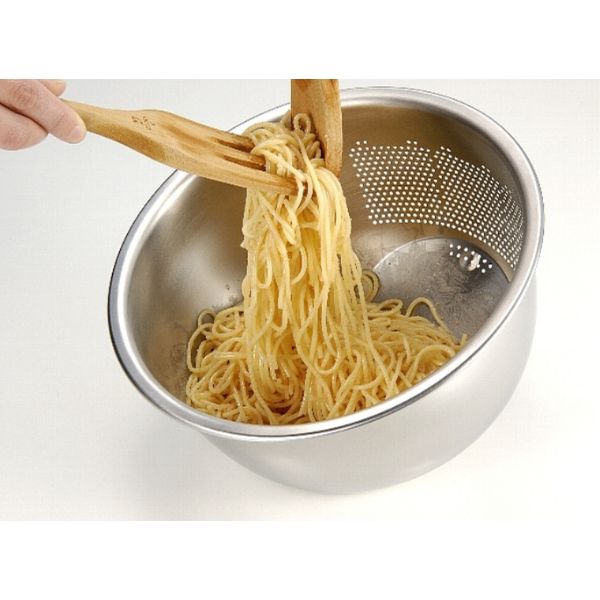 藤井器物製作所 3WAY 水切りボール 3033500 洗う・和える・さらす・水切りができます。 3033500 米とぎ/野菜/ステンレス製/ザル/ステンレス/米とぎボウル/ボール/3way/水切りボール/ボウル/米とぎ/便利/人気/おすすめ/キッチン用品/3WAY/米ときボウル/米とぎざる/ボウル