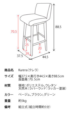 ハイスツール Kurera(クレラ)