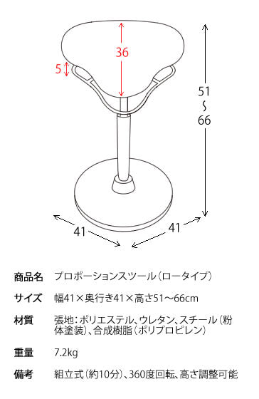 プロポーションスツール ロータイプ