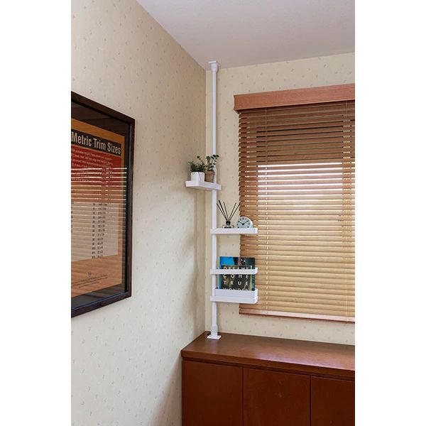 積水樹脂 つっぱり式スリムラック TSR-SW/スリム/突っ張り棒/縦/突っ張り/突っ張り収納/強力/リビング収納/洗面台収納/洗面収納/伸縮式/高さ調節/省スペース