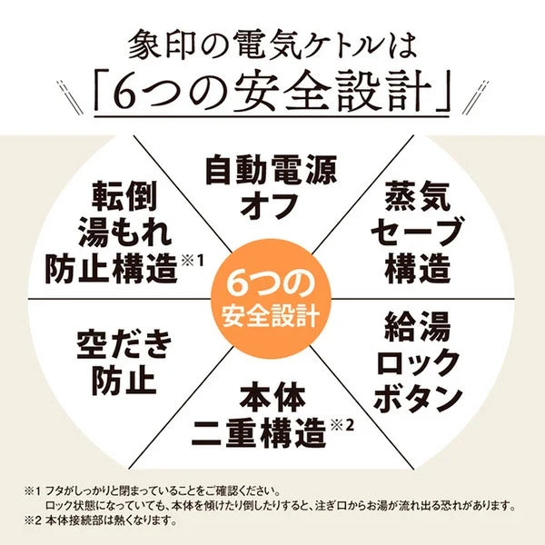 象印マホービン 電気ケトル 1.2L/1.5L | 転倒湯もれ防止 蒸気セーブ ハイパワー1300W